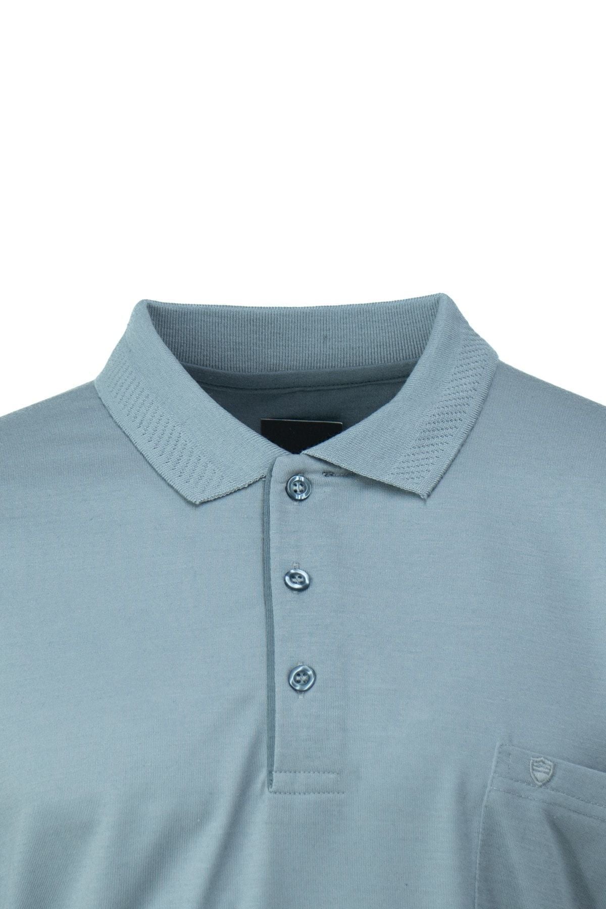 Erkek Polo Yaka Arma Cepli Kısa Kollu Düz Renk Normal Kesim Premium Pamuklu Kumaş T-shirt